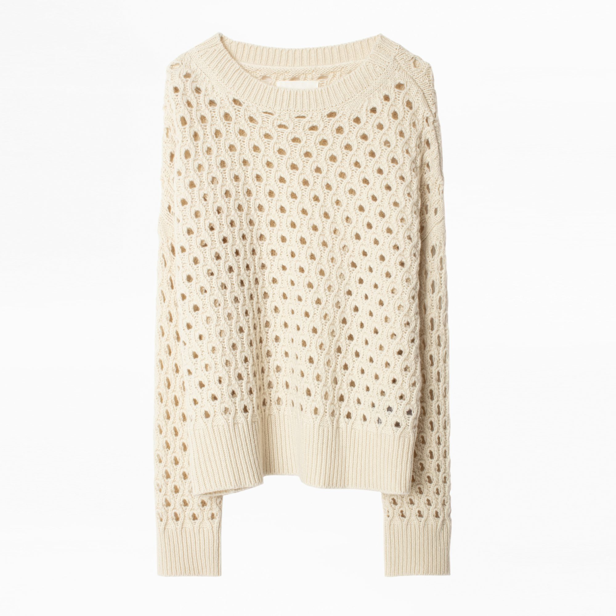 Pull Douna - Pull beige femme, en cachemire recyclé.